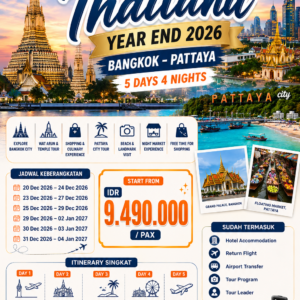 OPEN TRIP THAILAND NEW YEAR END BANGKOK - PATTAYA 5 DAYS