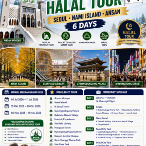 OPEN TRIP KOREA HALAL TOUR SEOUL NAMI ISLAND ANSAN